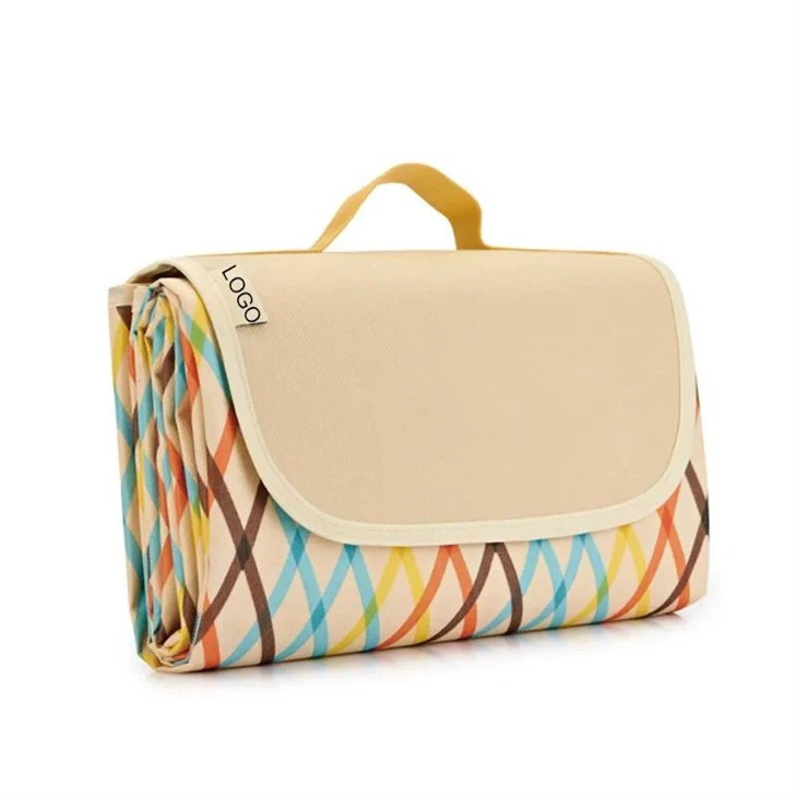 colorful picnic blanket in stock