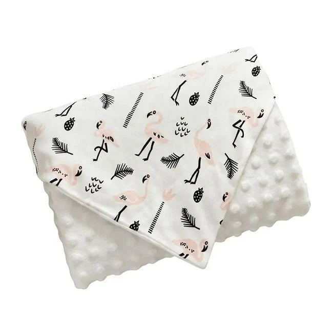 Βρεφική κουβέρτα Fleece Minky Dot διπλής στρώσης