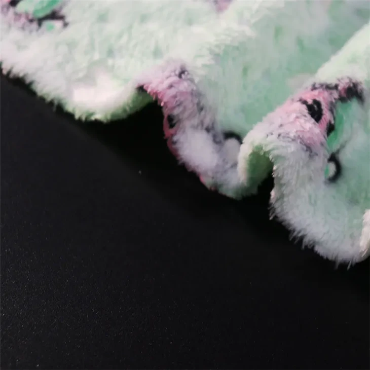Embossed Teddy Bear Printed Coral Fleece Fabric made in China