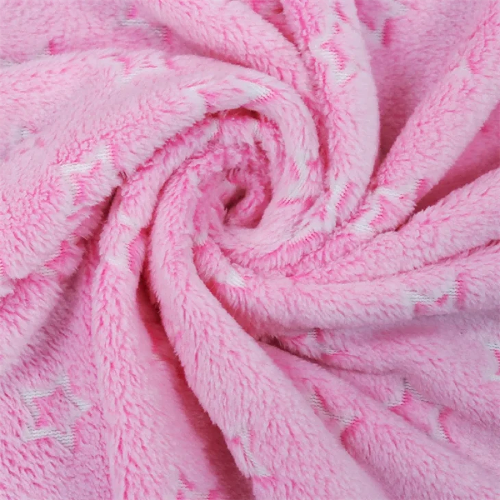 Multicolor Embossed Printed Flannel Coral Fleece in stock