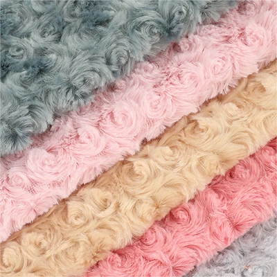 Ροζ ανάγλυφο PV Fleece Ύφασμα