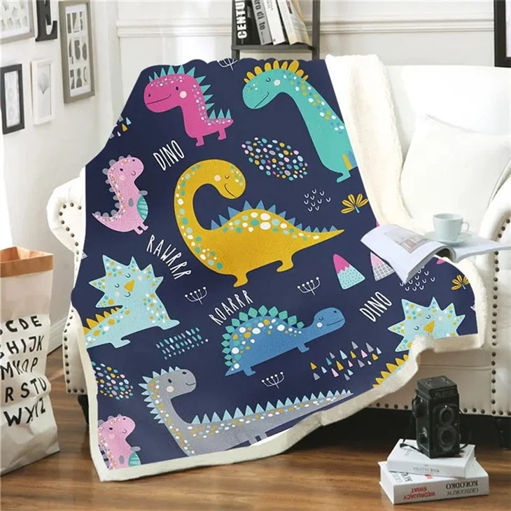 animal sherpa throw blanket