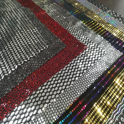 Αφρώδες χρυσό ύφασμα sequin
