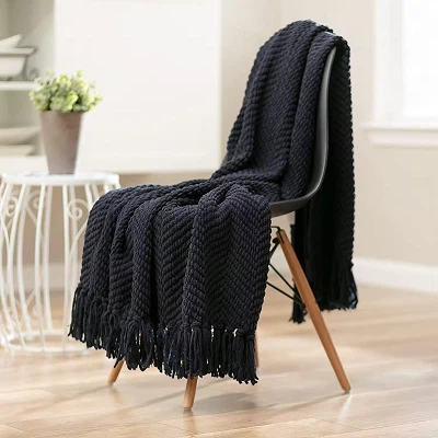 Tassel Blanket For Couch Bed Sofa